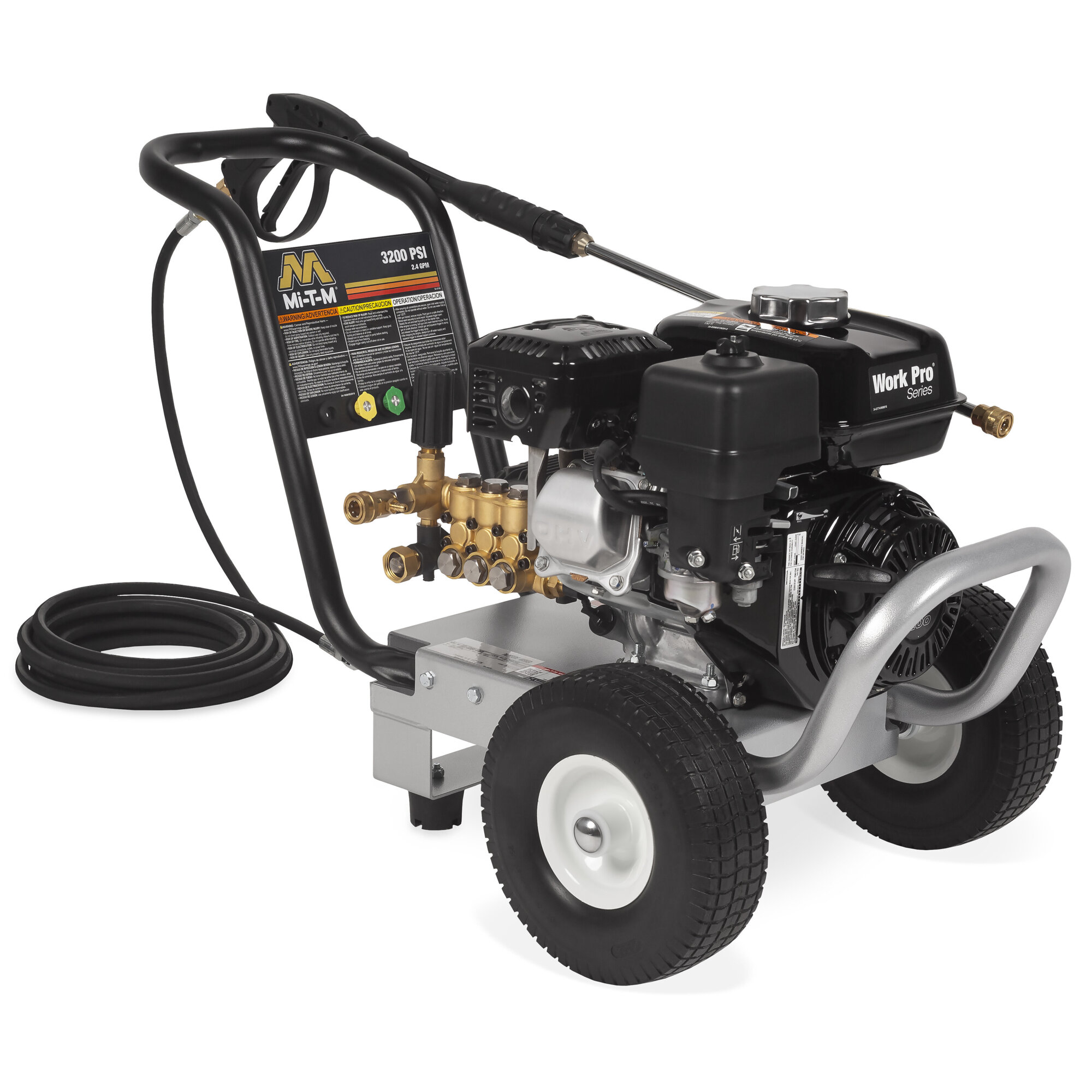 Mi-T-M Work Pro Series Gasoline Direct Drive Cold Water Pressure Washer — 3200 PSI, 2.4 GPM, Commercial, Model# WP-3200-0MHB